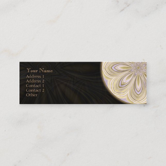 Mandala de disminución de oro - tarjeta de visita (Anverso)