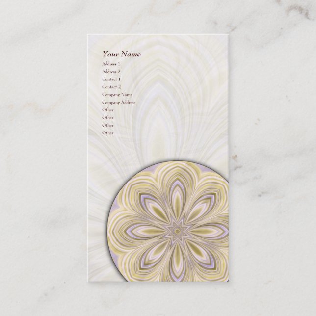 Mandala de disminución de oro - tarjeta de visita (Anverso)