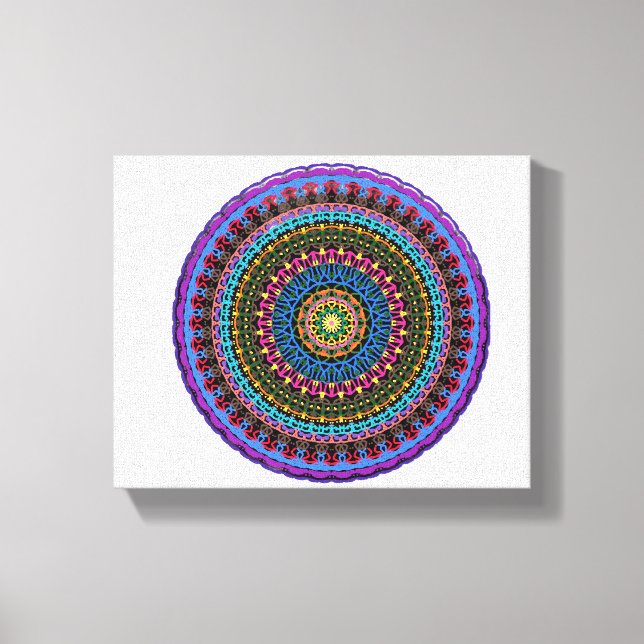 Mandala de espectro celestial Impresión en lienzo (Anverso)