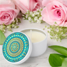 Mandala de Fantasía Azul Dorado
