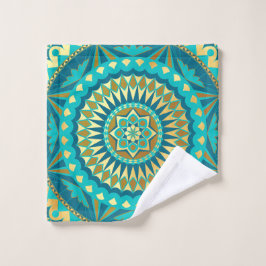 Mandala de Fantasía Azul Dorado