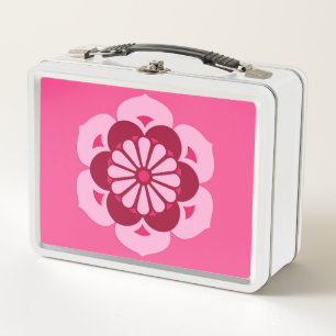 Mandalá de Flor de Loto, Rosa Fucsia y Burdeos