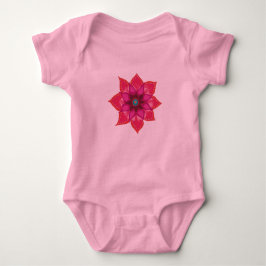 Mandala de flores Baby Jersey Bodysuit, Blanco