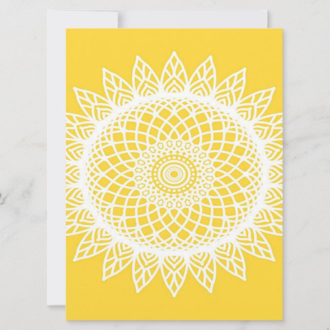 Mandala de girasol - Un regalo único de cumpleaños (Anverso)