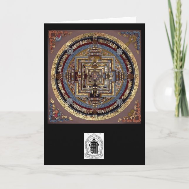 Mandala de Kalachakra una tarjeta de felicitación (Anverso)