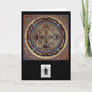 Mandala de Kalachakra una tarjeta de felicitación