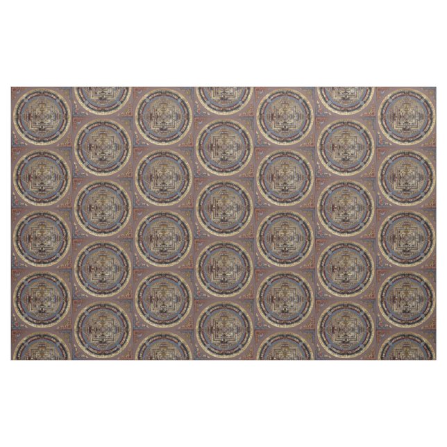 Mandala de Kalachakra una tela ("Cuarto gordo" (fat quarter))