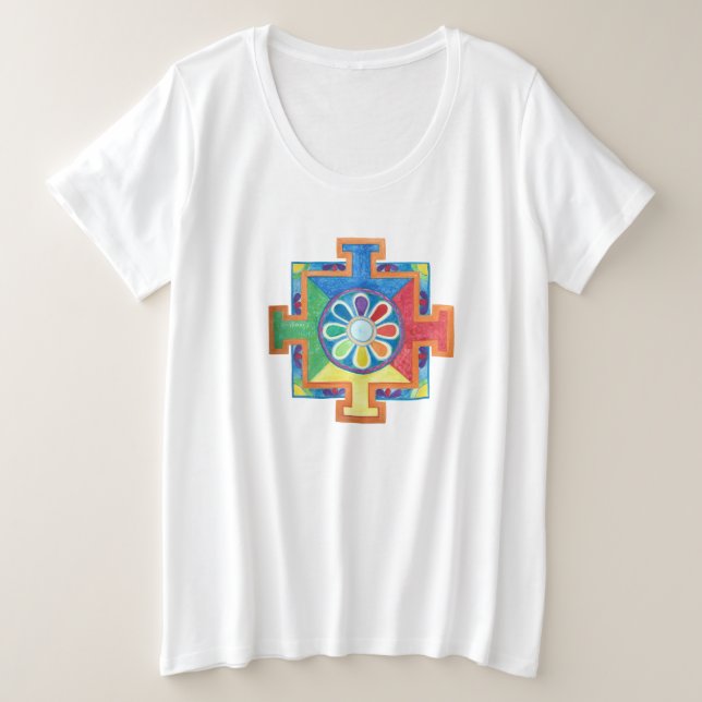 Mandala de la creación acuarela (Anverso del diseño)