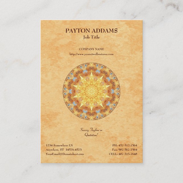 Mandala de la renovación - tarjeta de visita (Anverso)