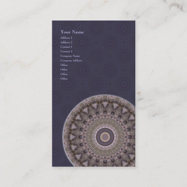 Mandala de la sabiduría • Tarjeta de visita (Anverso)