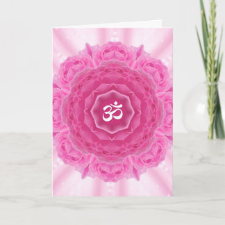 Mandala de los rosas, tarjeta de felicitación