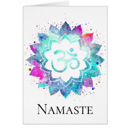 Mandala de Lotus de la acuarela del símbolo de OM