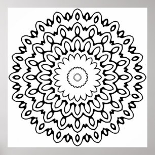 Mandala de Onda de Pétalo Audaz con Arte de Bucles