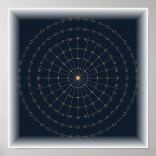 Mandalá de oro - Arte meditativo simétrico