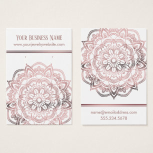 Mandala de oro Rosa sobre tarjetas de visualizació