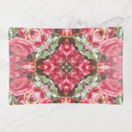 Mandala de Rosa | Bandeja de vidrio para objetos p