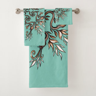 Mandalá de Serpientes Art Nouveau - Verde Acuático