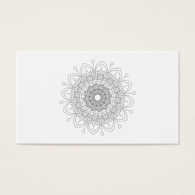 Mandala decorativa aislada de fondo blanco. (Frente)