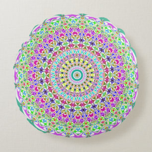 Mandala decorativa redonda de almohada