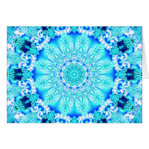 Mandala del cordón de la aguamarina, delicada,