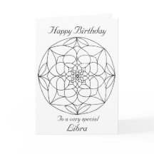 Mandala del libra: Coloree su propia tarjeta de