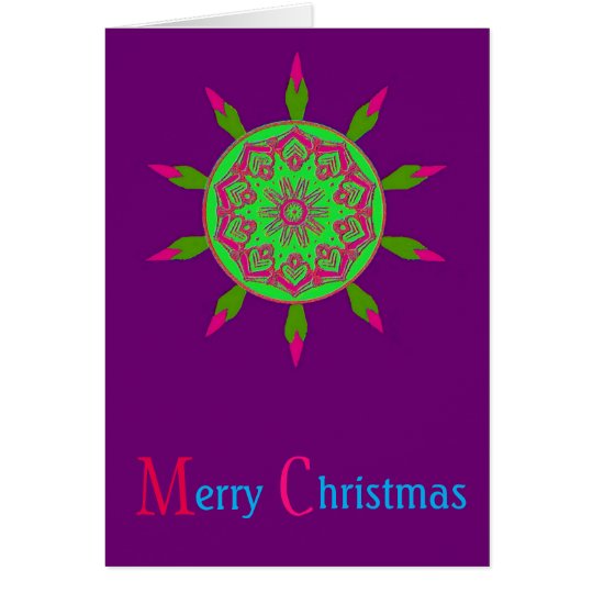 Mandala del navidad tarjeta de felicitación