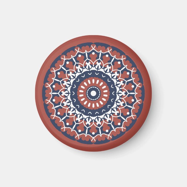 Mandala Design Imán de ornamentos (Frente)