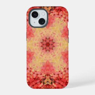 Mandala digital amarillo, rosa y rojo