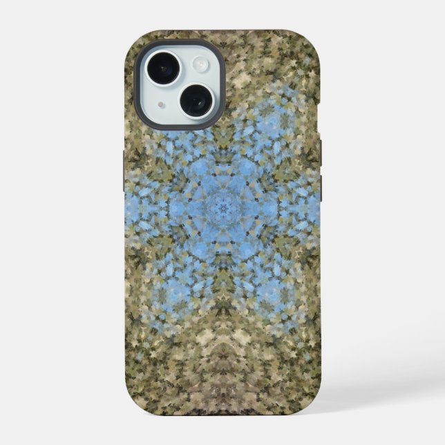Mandala digital amarillo y azul (Reverso )
