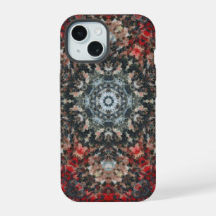 Mandala digital rojo y blanco