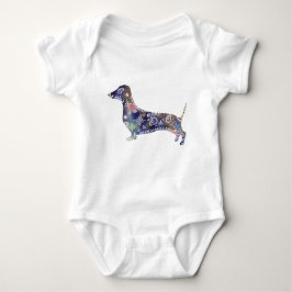 Mandala Dog Jersey Bodysuit, Blanco
