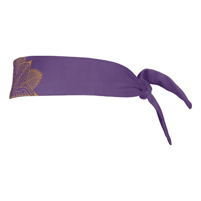 Mandala dorada púrpura elegante femenina (Girar 90)