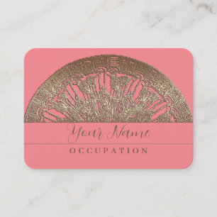 Mandala dorada - Tarjeta de visita