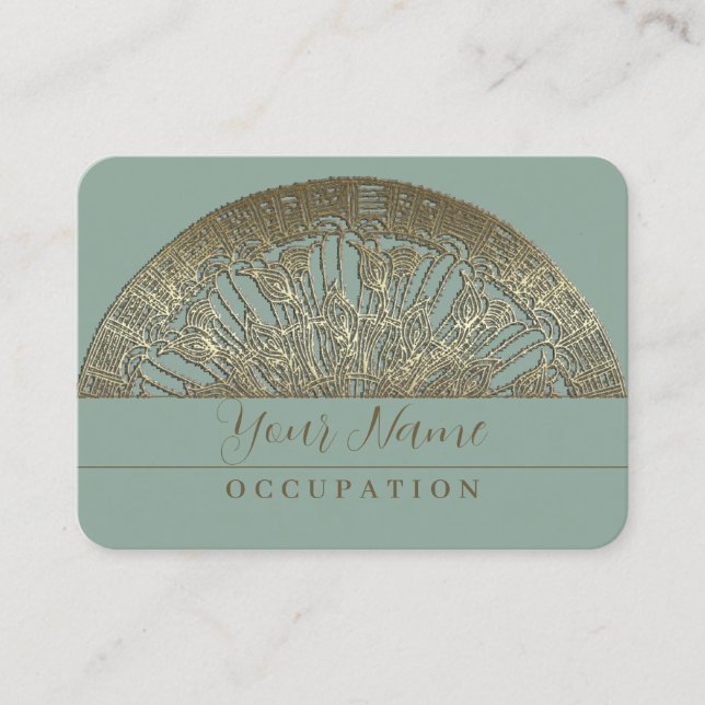 Mandala dorada - Tarjeta de visita (Anverso)