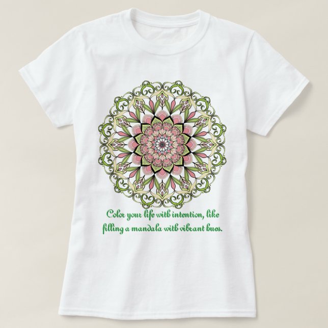 Mandala en camiseta (Diseño del anverso)