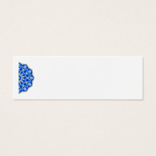 Mandala en tarjeta de perfil azul