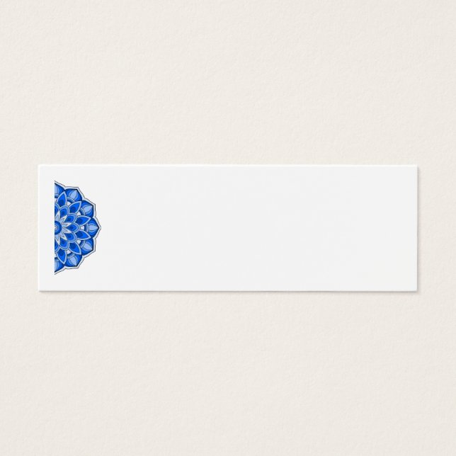 Mandala en tarjeta de perfil azul (Frente)