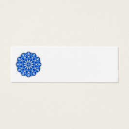 Mandala en tarjeta de perfil azul