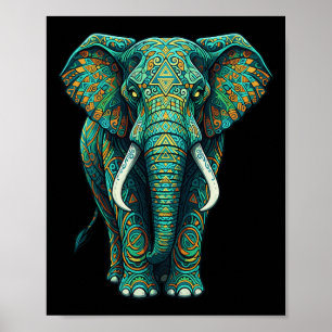 Mandala Espiritual Elefante Arte Zen Atención Plen
