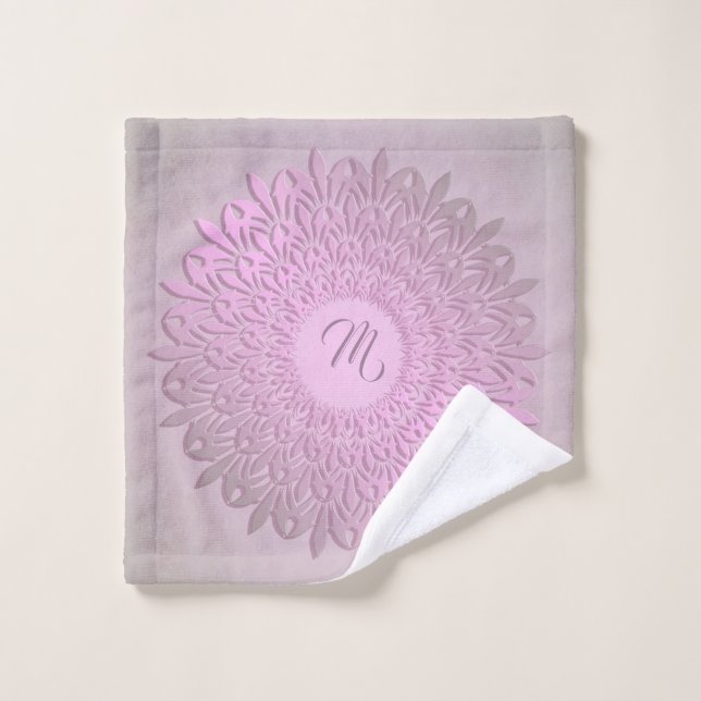 Mandala étnica de la pendiente. Monograma (Toallita)