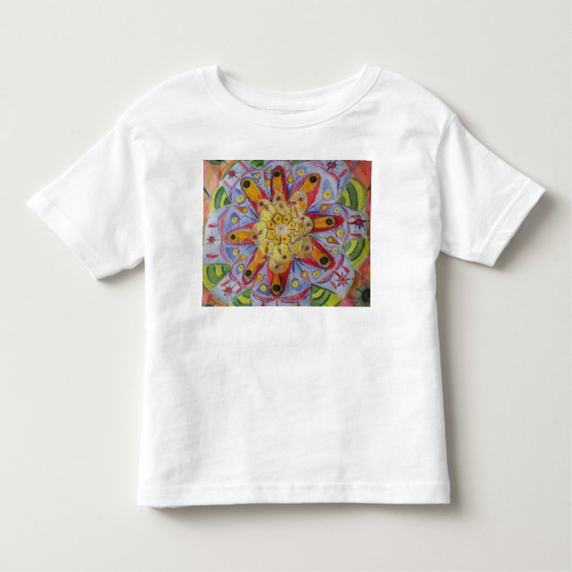Mandala Flor Dibujando a un niño pequeño camiseta  (Anverso)