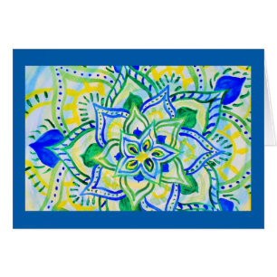 Mandala floral alegre de la acuarela