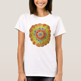 Mandala floral con la mejor camiseta de las mujere