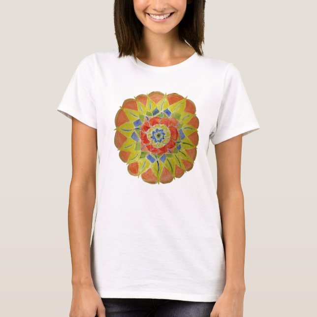 Mandala floral con la mejor camiseta de las mujere (Anverso)