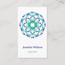 Mandala floral étnica. texto. tarjeta de visita