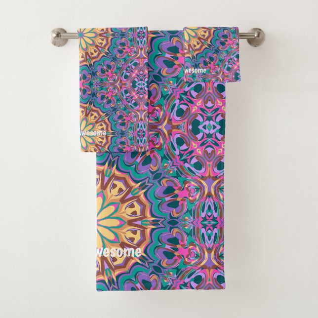 Mandala floral Jardín Arte digital amarillo (In situ)