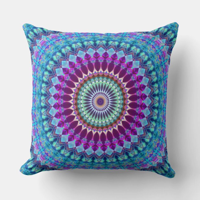 Mandala geométrica G382 de la almohada (Anverso)