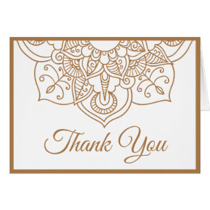 Mandala Gracias Brown Boho Boda indio moderno