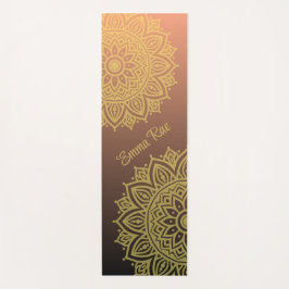 Mandala Gradiente Negro Rosa Yoga Mat