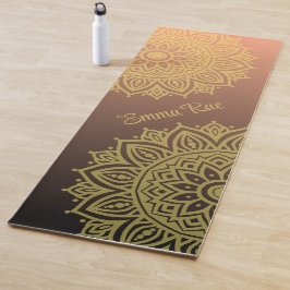 Mandala Gradiente Negro Rosa Yoga Mat